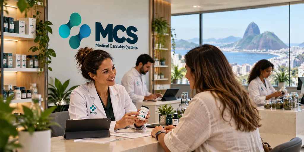Atendente de uma associação conversa com uma paciente no balcão de atendimento